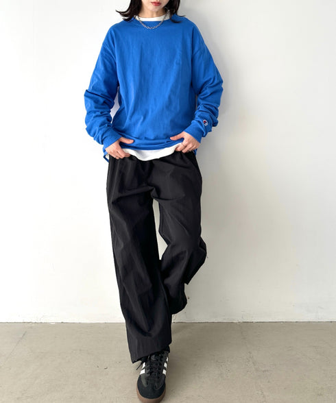 Champion Authentic LONGSLEEVE T-SHIRTS チャンピオン ベーシック ロンT ワンポイント オーバーサイズ サイズ展開多数 5.2オンス L/S 長袖Tシャツ/CC8C | 2193058 | ロイヤルブルー