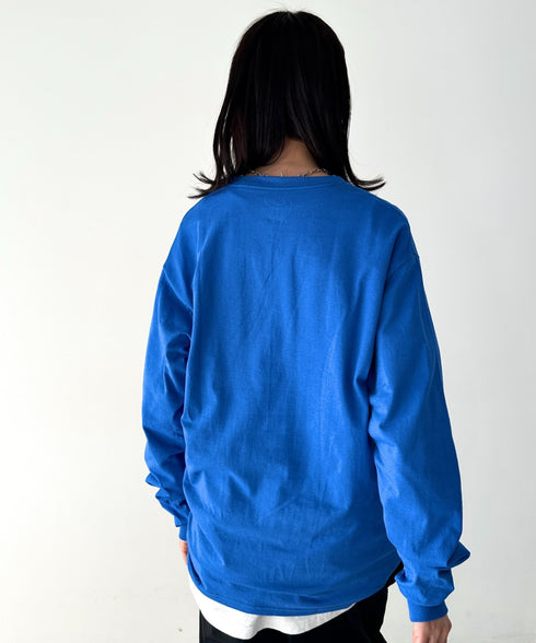 Champion Authentic LONGSLEEVE T-SHIRTS チャンピオン ベーシック ロンT ワンポイント オーバーサイズ サイズ展開多数 5.2オンス L/S 長袖Tシャツ/CC8C | 2193058 | ロイヤルブルー