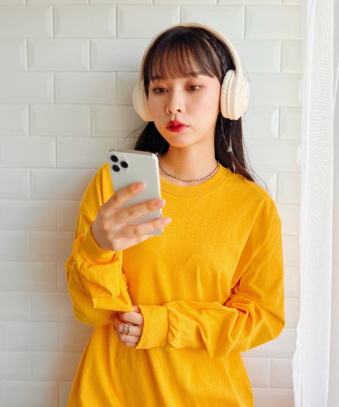 GILDAN(ギルダン) /ベーシック ロングスリーブ Tシャツ コットン ビッグシルエット オーバーサイズ サイズカラバリ豊富 長袖 ロンT 6.0オンス | 2193062 | ゴールド