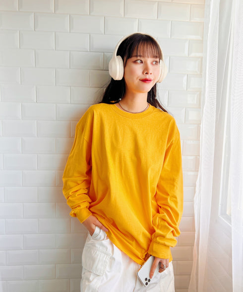 GILDAN(ギルダン) /ベーシック ロングスリーブ Tシャツ コットン ビッグシルエット オーバーサイズ サイズカラバリ豊富 長袖 ロンT 6.0オンス | 2193062 | ゴールド