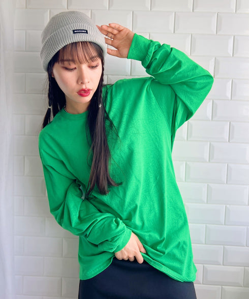 GILDAN(ギルダン) /ベーシック ロングスリーブ Tシャツ コットン ビッグシルエット オーバーサイズ サイズカラバリ豊富 長袖 ロンT 6.0オンス | 2193062 | グリーン
