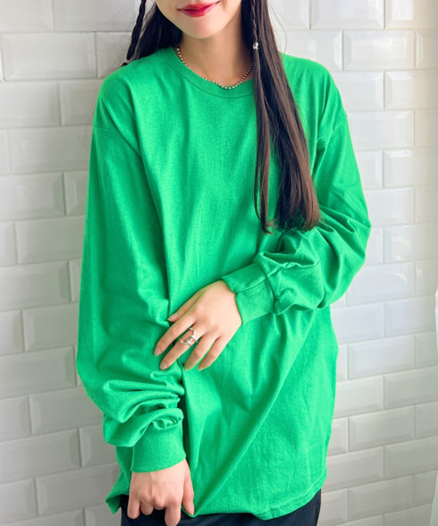 GILDAN(ギルダン) /ベーシック ロングスリーブ Tシャツ コットン ビッグシルエット オーバーサイズ サイズカラバリ豊富 長袖 ロンT 6.0オンス | 2193062 | グリーン