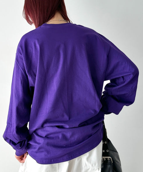 GILDAN(ギルダン) /ベーシック ロングスリーブ Tシャツ コットン ビッグシルエット オーバーサイズ サイズカラバリ豊富 長袖 ロンT 6.0オンス | 2193062 | パープル
