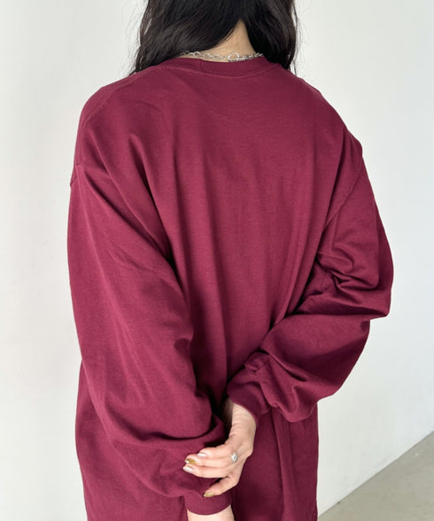 GILDAN(ギルダン) /ベーシック ロングスリーブ Tシャツ コットン ビッグシルエット オーバーサイズ サイズカラバリ豊富 長袖 ロンT 6.0オンス | 2193062 | マルーン