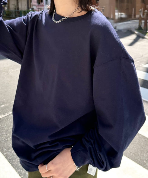 GILDAN(ギルダン) /ベーシック ロングスリーブ Tシャツ コットン ビッグシルエット オーバーサイズ サイズカラバリ豊富 長袖 ロンT 6.0オンス | 2193062 | ネイビー