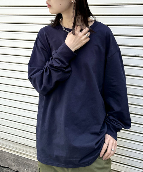 GILDAN(ギルダン) /ベーシック ロングスリーブ Tシャツ コットン ビッグシルエット オーバーサイズ サイズカラバリ豊富 長袖 ロンT 6.0オンス | 2193062 | ネイビー