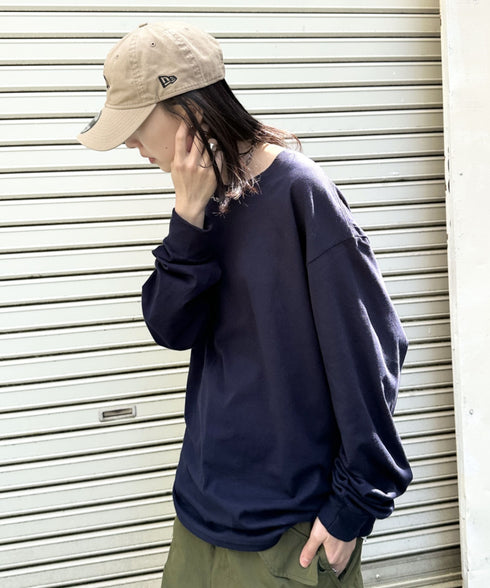 GILDAN(ギルダン) /ベーシック ロングスリーブ Tシャツ コットン ビッグシルエット オーバーサイズ サイズカラバリ豊富 長袖 ロンT 6.0オンス | 2193062 | ネイビー
