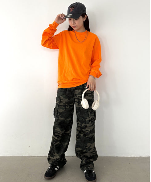 GILDAN(ギルダン) /ベーシック ロングスリーブ Tシャツ コットン ビッグシルエット オーバーサイズ サイズカラバリ豊富 長袖 ロンT 6.0オンス | 2193062 | オレンジ系その他