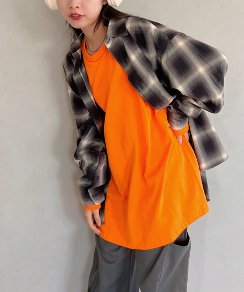 GILDAN(ギルダン) /ベーシック ロングスリーブ Tシャツ コットン ビッグシルエット オーバーサイズ サイズカラバリ豊富 長袖 ロンT 6.0オンス | 2193062 | オレンジ系その他