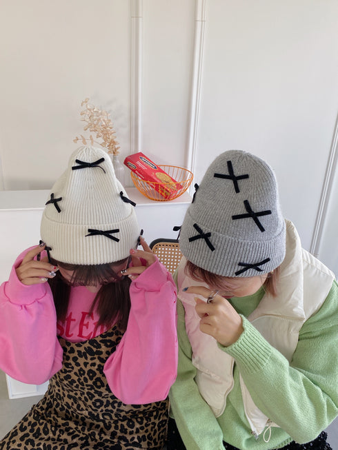 リボンニットビーニー | SL5233604 | グレー