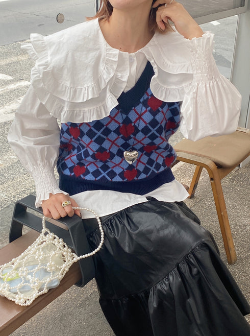 ダブルフリルカラーブラウス | SL2233670 | ホワイト