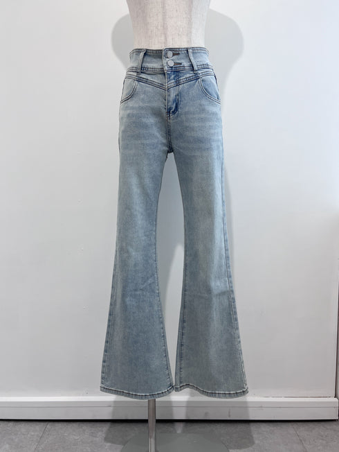 バックリボンポイントフレアデニム | SL2242643 | ブルー