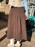 ベルト付きコーデュロイミディスカート | SL2244649 | ブラウン