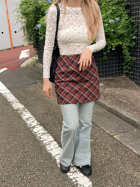 fancy flower long tee | SL2243671 | ホワイト