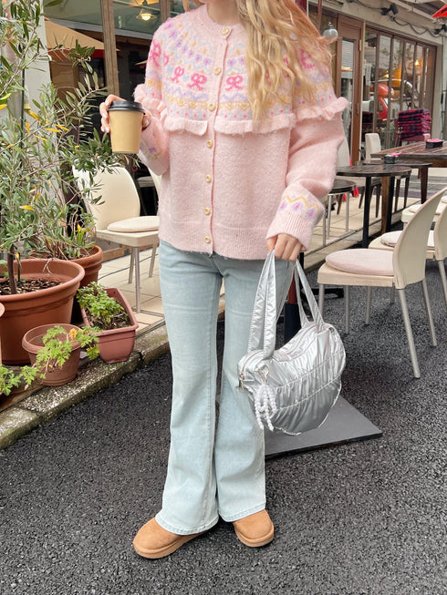 lovely ribbon frill cardigan | SL2243639 | ピンク