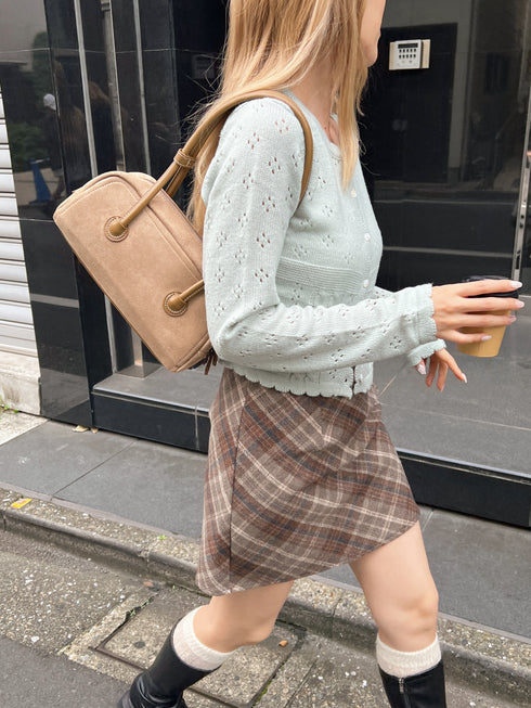 チェック台形スカート | SL2243623 | ブラウン