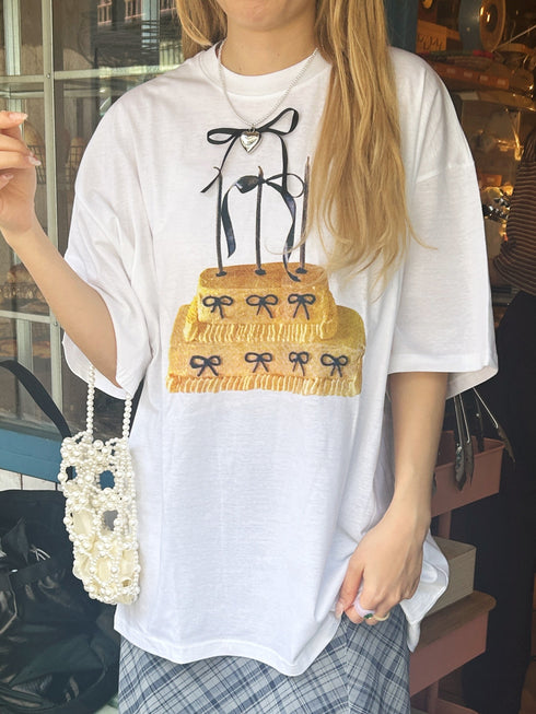 ribbon cake tee | SL2241601 | ホワイト