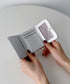 クロコ型押し がま口ミニウォレット | C6191011 | シルバー