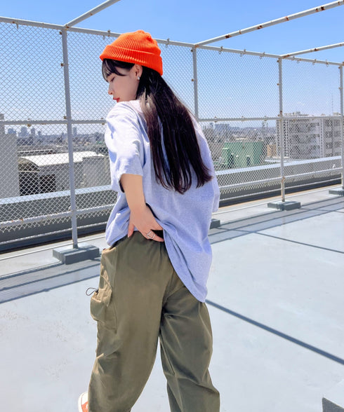 Carhartt(カーハート) /USA規格 ヘビーウェイト ルーズフィット ポケT ビッグサイズ オーバーサイズ ユニセックス ポケット付き コットン 半袖 Tシャツ 5部袖 1/2スリーブ | L2202001 | グレー