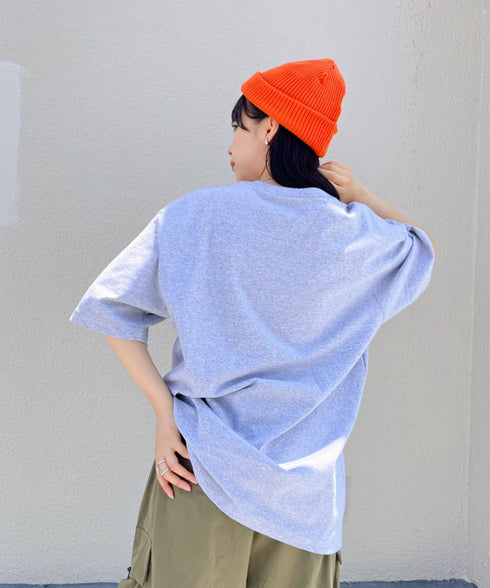 Carhartt(カーハート) /USA規格 ヘビーウェイト ルーズフィット ポケT ビッグサイズ オーバーサイズ ユニセックス ポケット付き コットン 半袖 Tシャツ 5部袖 1/2スリーブ | L2202001 | グレー