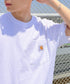 Carhartt(カーハート) /USA規格 ヘビーウェイト ルーズフィット ポケT ビッグサイズ オーバーサイズ ユニセックス ポケット付き コットン 半袖 Tシャツ 5部袖 1/2スリーブ | L2202001 | ホワイト