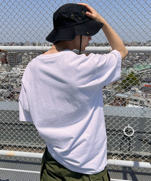 Carhartt(カーハート) /USA規格 ヘビーウェイト ルーズフィット ポケT ビッグサイズ オーバーサイズ ユニセックス ポケット付き コットン 半袖 Tシャツ 5部袖 1/2スリーブ | L2202001 | ホワイト