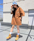 Carhartt(カーハート) /USA規格 ヘビーウェイト ルーズフィット ポケT ビッグサイズ オーバーサイズ ユニセックス ポケット付き コットン 半袖 Tシャツ 5部袖 1/2スリーブ | L2202001 | ブラウン