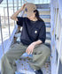 Carhartt(カーハート) /USA規格 ヘビーウェイト ルーズフィット ポケT ビッグサイズ オーバーサイズ ユニセックス ポケット付き コットン 半袖 Tシャツ 5部袖 1/2スリーブ | L2202001 | ブラック