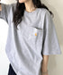 Carhartt(カーハート) /USA規格 ヘビーウェイト ルーズフィット ポケT ビッグサイズ オーバーサイズ ユニセックス ポケット付き コットン 半袖 Tシャツ 5部袖 1/2スリーブ | L2202001 | グレー