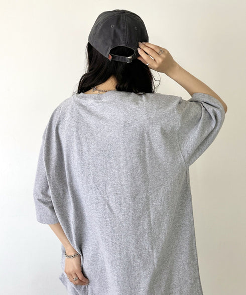 Carhartt(カーハート) /USA規格 ヘビーウェイト ルーズフィット ポケT ビッグサイズ オーバーサイズ ユニセックス ポケット付き コットン 半袖 Tシャツ 5部袖 1/2スリーブ | L2202001 | グレー