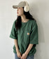 Carhartt(カーハート) /USA規格 ヘビーウェイト ルーズフィット ポケT ビッグサイズ オーバーサイズ ユニセックス ポケット付き コットン 半袖 Tシャツ 5部袖 1/2スリーブ | L2202001 | グリーン
