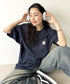 Carhartt(カーハート) /USA規格 ヘビーウェイト ルーズフィット ポケT ビッグサイズ オーバーサイズ ユニセックス ポケット付き コットン 半袖 Tシャツ 5部袖 1/2スリーブ | L2202001 | ネイビー
