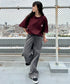 Carhartt(カーハート) /USA規格 ヘビーウェイト ルーズフィット ポケT ビッグサイズ オーバーサイズ ユニセックス ポケット付き コットン 半袖 Tシャツ 5部袖 1/2スリーブ | L2202001 | ワインレッド