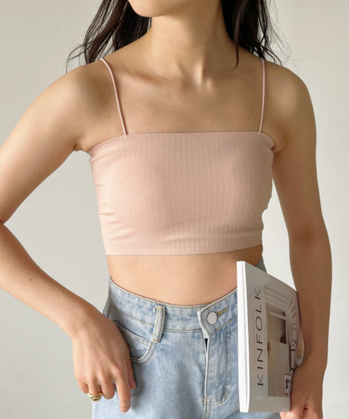 カップ付きシームレスブラトップ | C2202009 | ピンクベージュ