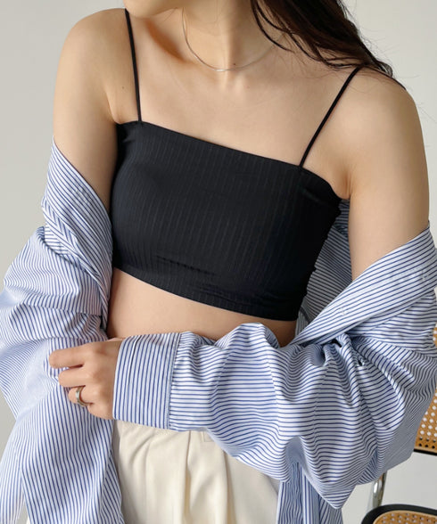 カップ付きシームレスブラトップ | C2202009 | ブラック