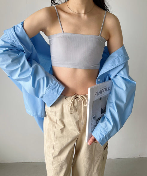 カップ付きシームレスブラトップ | C2202009 | グレー