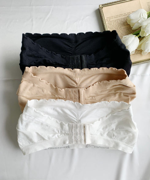 カップ付 ストラップレスフリルブラトップ | C2202021 | チャコールグレー