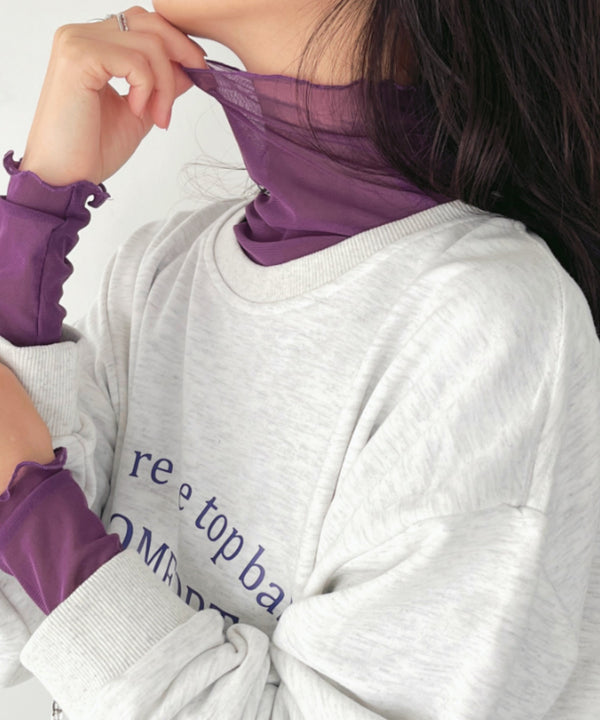 メロウハイネックシアーインナートップス | C2203006 | パープル