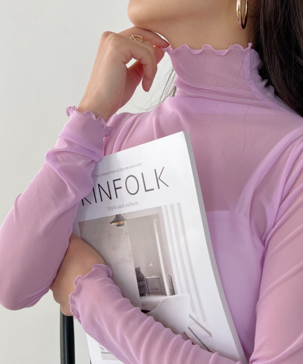 メロウハイネックシアーインナートップス | C2203006 | ライラック