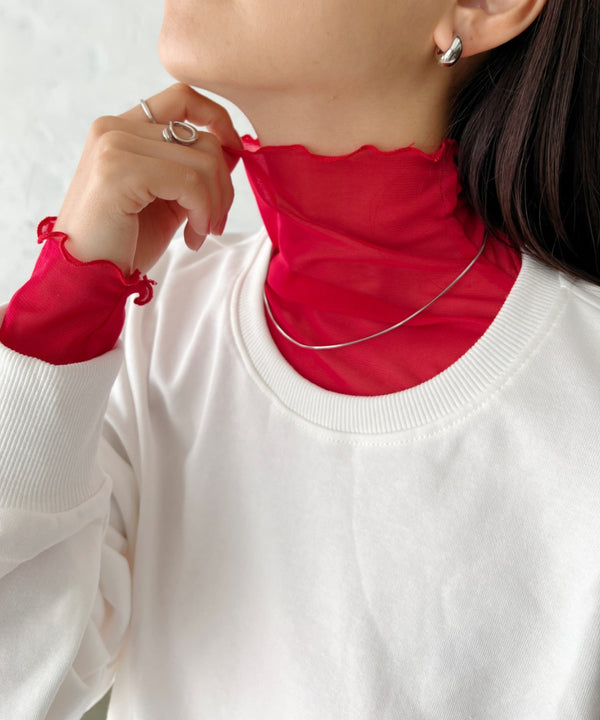 メロウハイネックシアーインナートップス | C2203006 | レッド