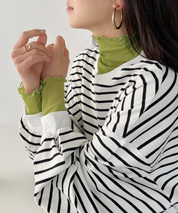 メロウハイネックシアーインナートップス | C2203006 | グリーン