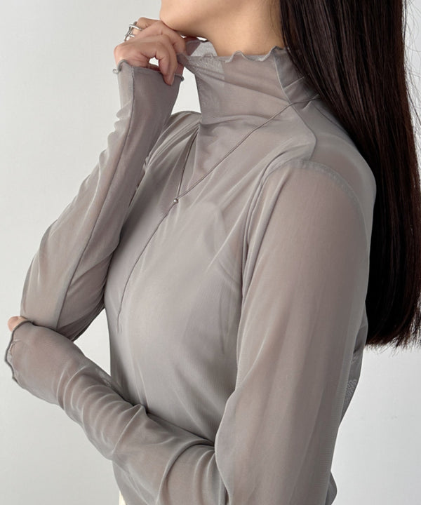 メロウハイネックシアーインナートップス | C2203006 | ライトグレー