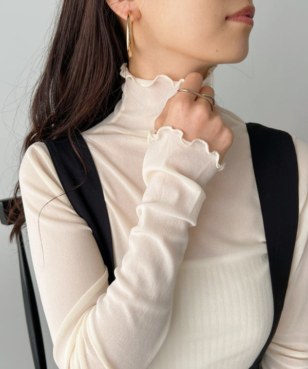 メロウハイネックシアーインナートップス | C2203006 | アイボリー