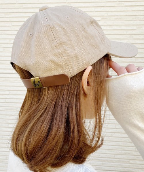 【wears original】STONE WASHED TWILL CAP 本革 ベルト キャップ ハット | WR20CAP01 | ベージュ