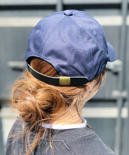 【wears original】STONE WASHED TWILL CAP 本革 ベルト キャップ ハット | WR20CAP01 | ネイビー