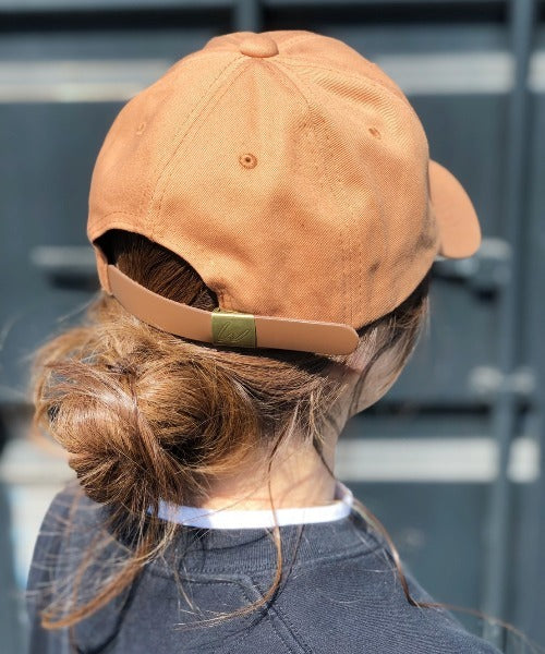 【wears original】STONE WASHED TWILL CAP 本革 ベルト キャップ ハット | WR20CAP01 | キャメル