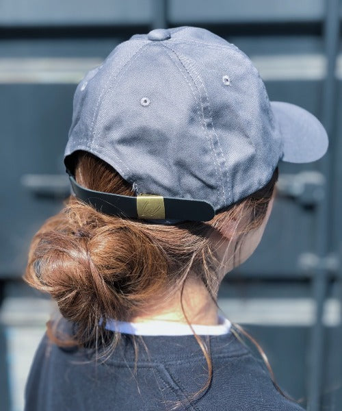 【wears original】STONE WASHED TWILL CAP 本革 ベルト キャップ ハット | WR20CAP01 | チャコール