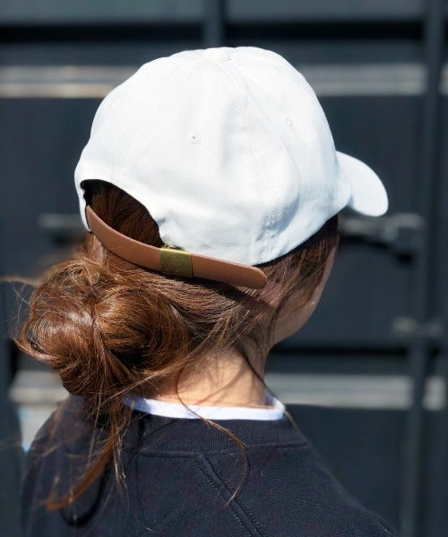 【wears original】STONE WASHED TWILL CAP 本革 ベルト キャップ ハット | WR20CAP01 | アイボリー