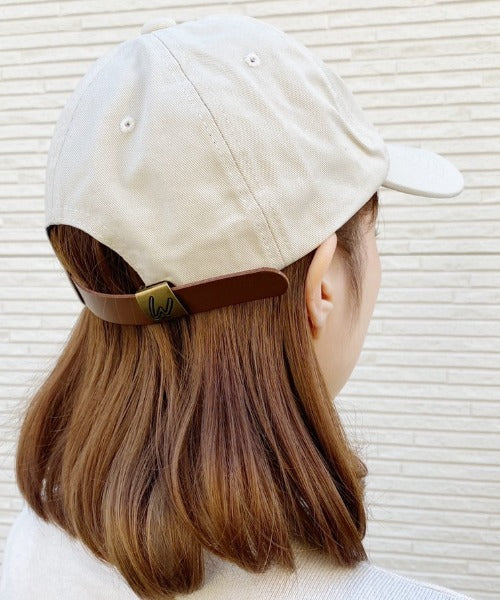 【wears original】STONE WASHED TWILL CAP 本革 ベルト キャップ ハット | WR20CAP01 | サンドベージュ