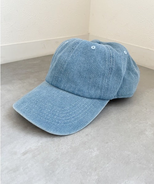【wears original】STONE WASHED TWILL CAP 本革 ベルト キャップ ハット | WR20CAP01 | ライトブルー